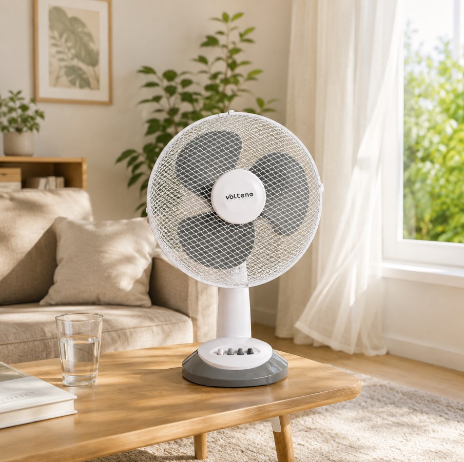 Wentylator biurkowy Volteno VO0024 biały 30 cm 30 W